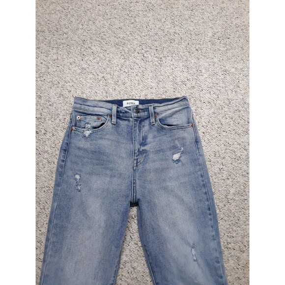 28 Pistola High-Rise Crop 90's Distressed Step Hem Skinny Slim - Picture 2 of 6